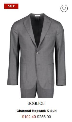 Boglioli Charcoal Hopsack K Suit