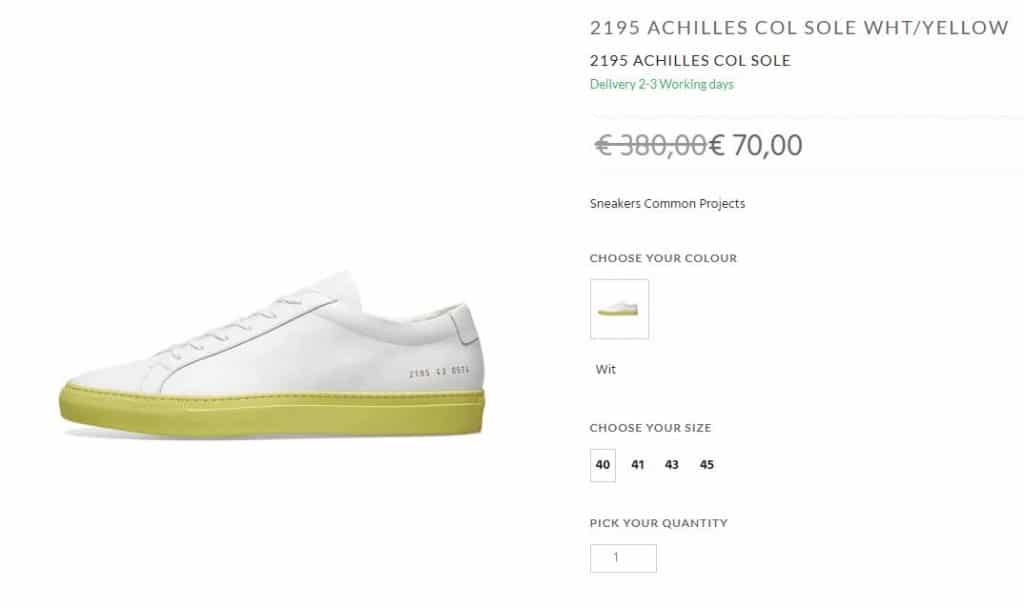 Common Projects Achilles Contrast Sole