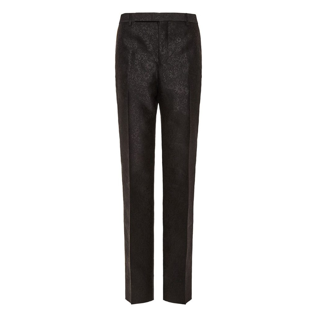 Saint Laurent Jacquard Black Trousers