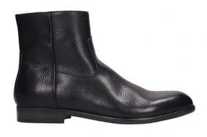 Buttero Grained Black Leather Chelsea Boots