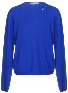 Golden Goose Deluxe Brand Blue Distressed Wool Sweater