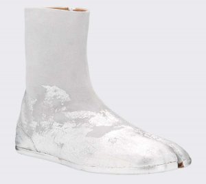 Maison Margiela Suede Tank Tabi Boots Metallic Paint