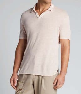 Officine Generale Simon Linen Polo Shirt