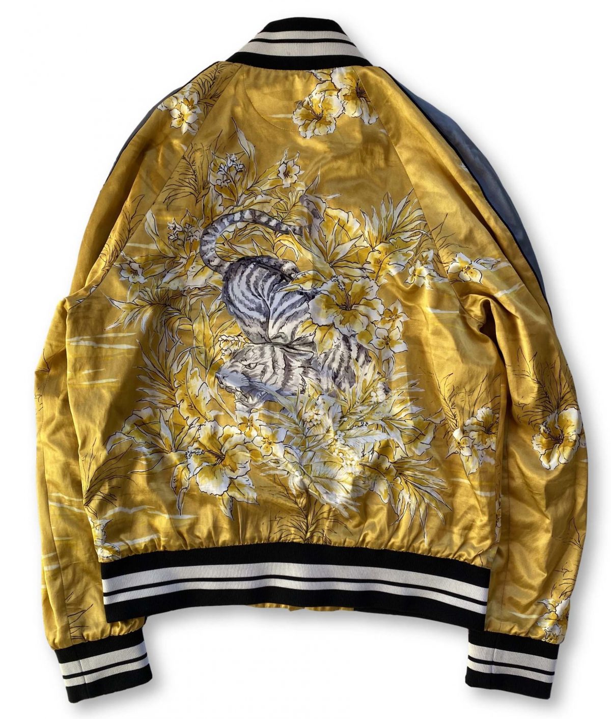 Valentino SS16 Runway Souvenir Bomber Jacket Gold Tiger