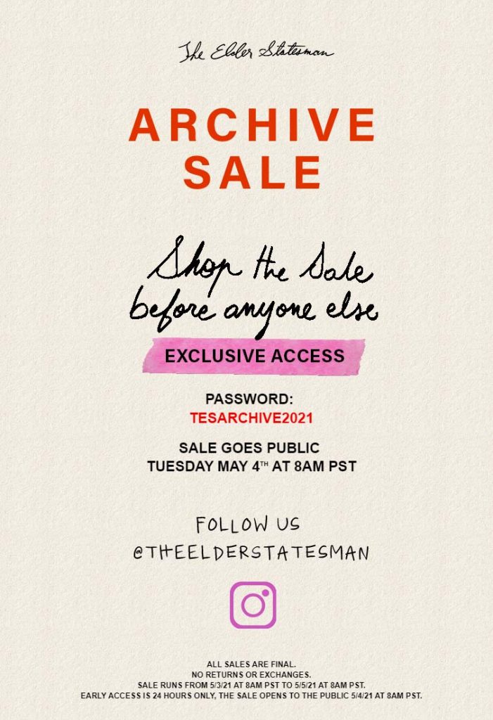 The elder statesman archive sale