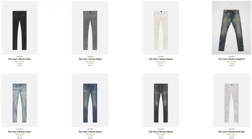 John Elliott The Cast 1 2 Denim Jeans