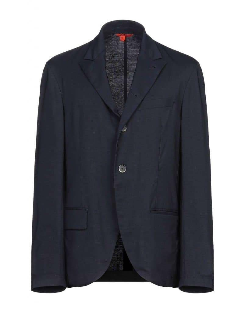 Barena Glen Plain Navy Blazer Jacket Wool