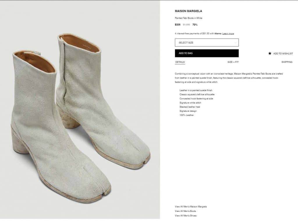 LN-CC Maison Martin Margiela Painted Tabi Boots